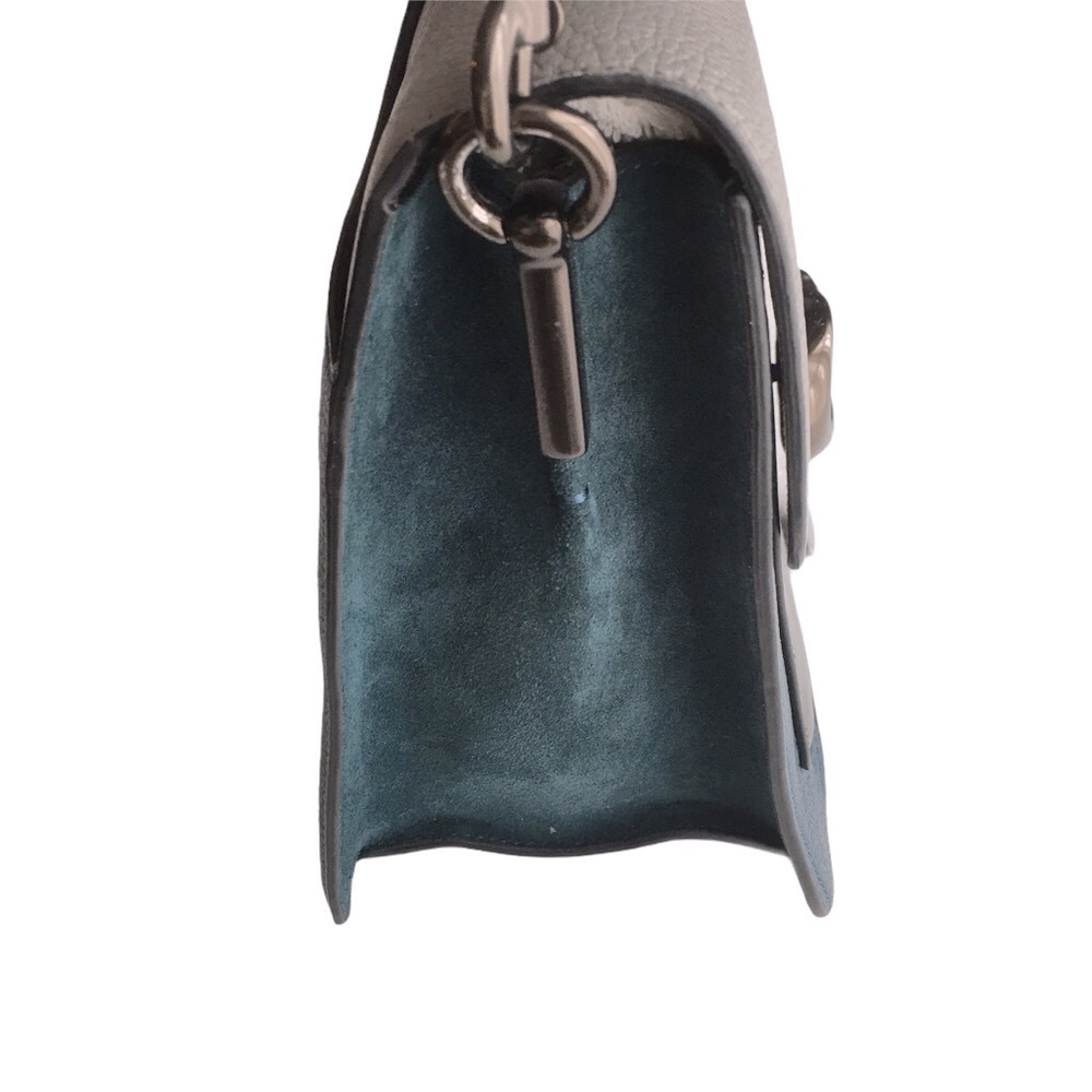 Coach Tabby Color Block Blue Grey Shoulder Bag - Picture 8 of 16